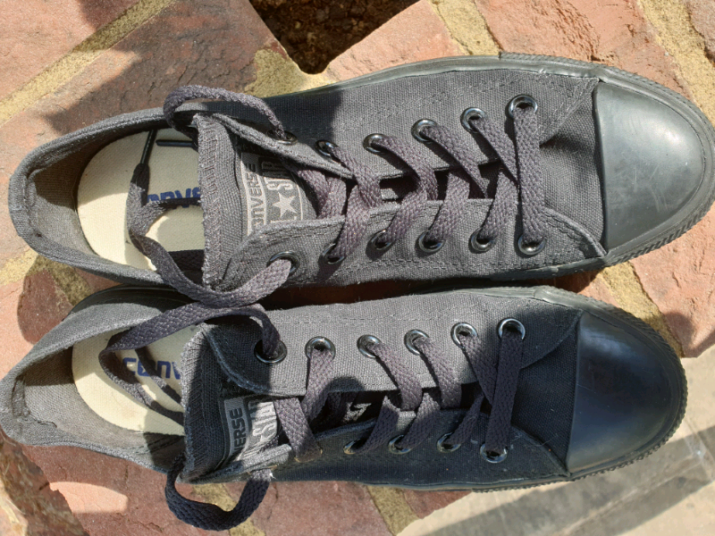 converse all star low black mono canvas